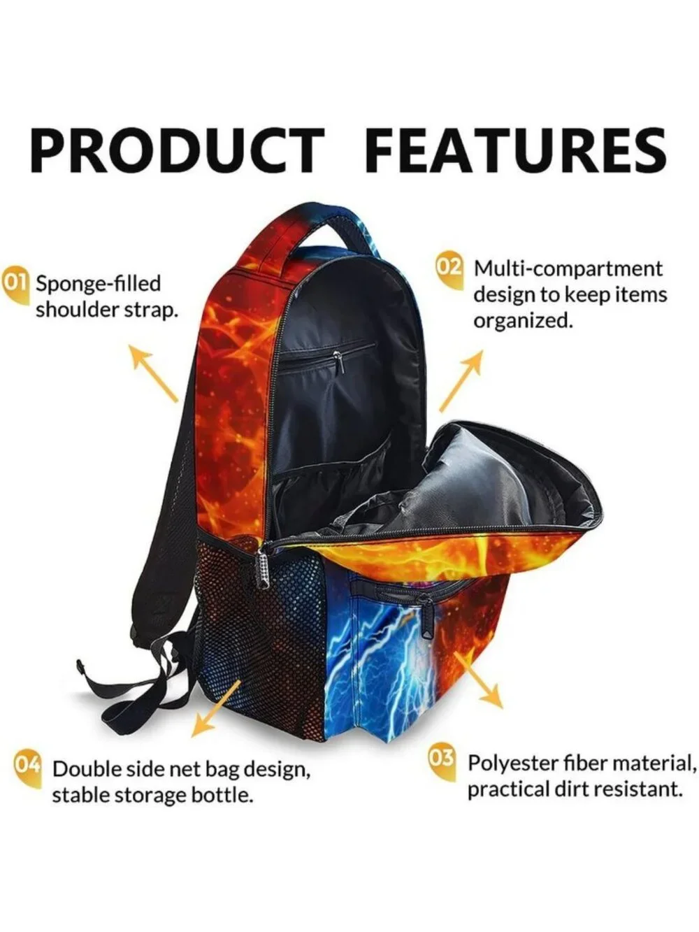 Cool Shark Backpack for Boys - Lightweight 17